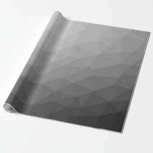 Papel De Regalo Patrón de malla geométrica de gradiente gris