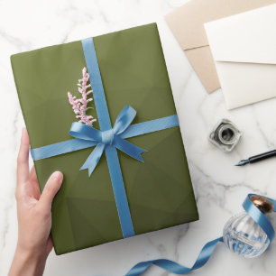 Papel De Regalo Patrón de malla geométrica de gradiente verde oscu