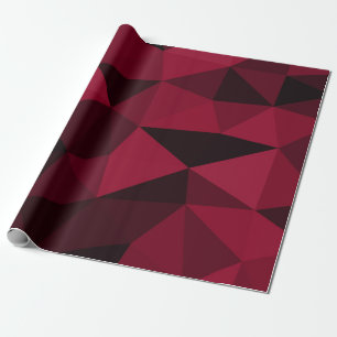 Papel De Regalo Patrón de malla geométrica negra rosa oscuro magen
