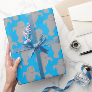 Papel De Regalo Patrón de Manatee Animal