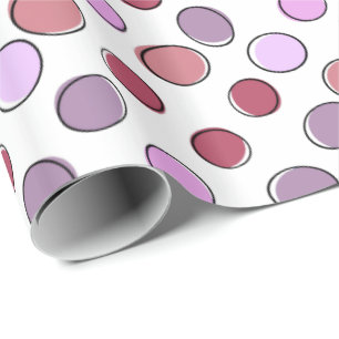 Papel De Regalo Patrón de manchas locas moradas y rosadas