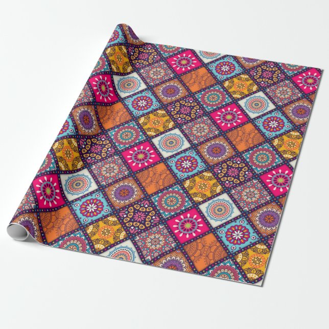 Papel De Regalo Patrón de Mandala (Desenrollado)