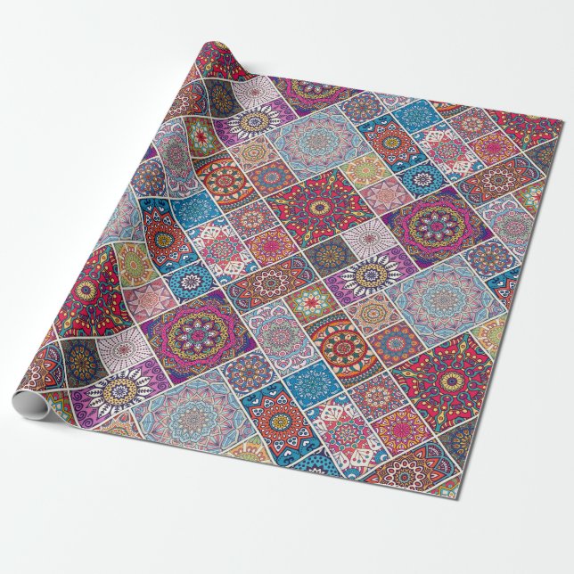 Papel De Regalo Patrón de Mandala (Desenrollado)