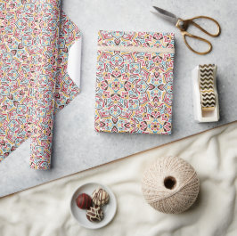 Papel De Regalo Patrón de mandala geométrico clásico de boda