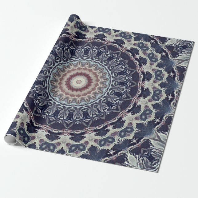 Papel De Regalo Patrón de mandala ornamental sin soldadura arábigo (Desenrollado)