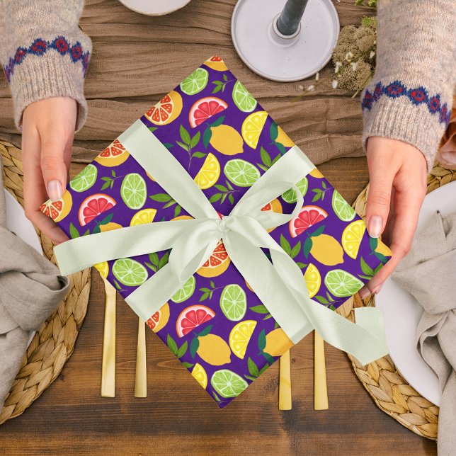 Papel De Regalo Patrón de mandarina Naranja de limón de cítricos p (Subido por el creador)