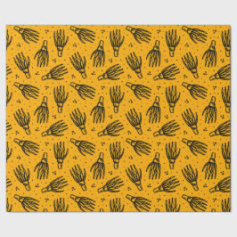 Papel De Regalo Patrón de mano de esqueleto.