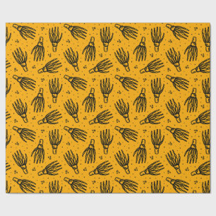 Papel De Regalo Patrón de mano de esqueleto.