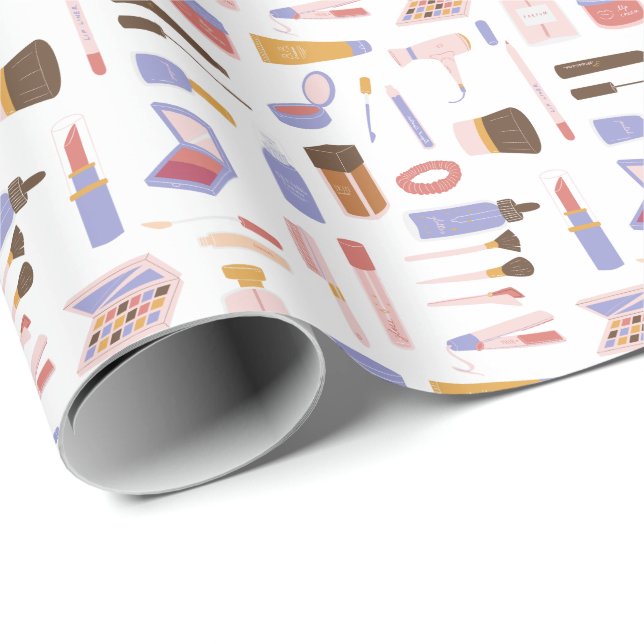 Papel De Regalo Patrón de maquillaje cosmético cútrico (Esquina del rollo)
