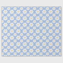Patrón de margarita blanca azul