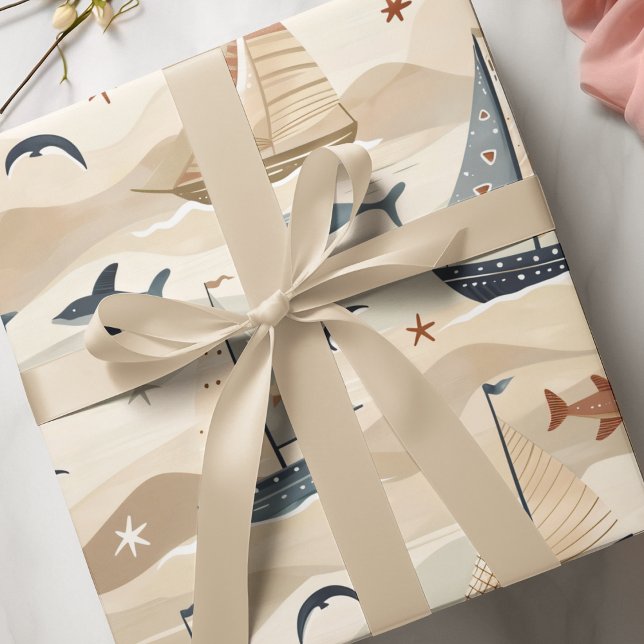 Papel De Regalo Patrón de marinero sin soldadura | Niños con tonos (Subido por el creador)