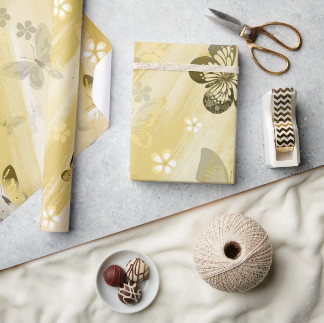 Papel De Regalo Patrón de mariposa 10 (Artesanía)