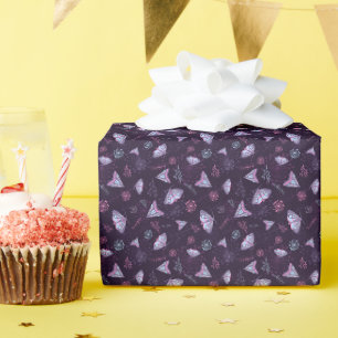 Papel De Regalo Patrón de mariposa hermoso azul