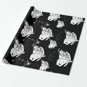 Papel De Regalo Patrón de mariposa Luna