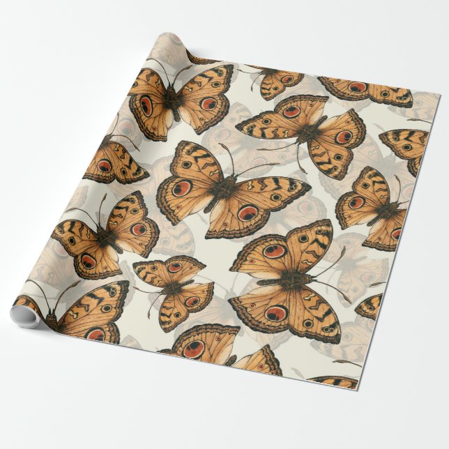 Papel De Regalo Patrón de mariposa marica (Desenrollado)