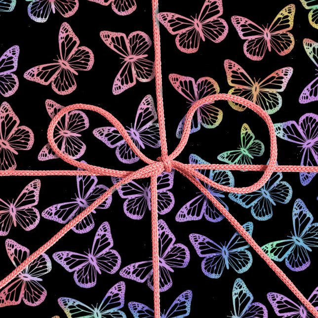 Papel De Regalo Patrón de mariposa negra de bonito Girona Irlandés (Subido por el creador)