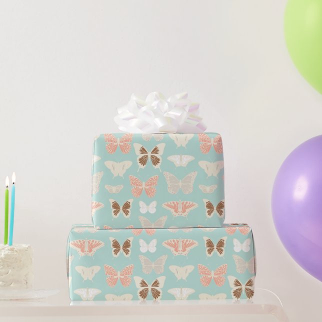 Papel De Regalo Patrón de mariposas de bonito (Regalos de fiesta)