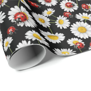 Papel De Regalo Patrón de mariquita en baldosas lindo