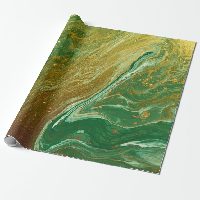 Papel De Regalo Patrón de mármol líquido (Desenrollado)