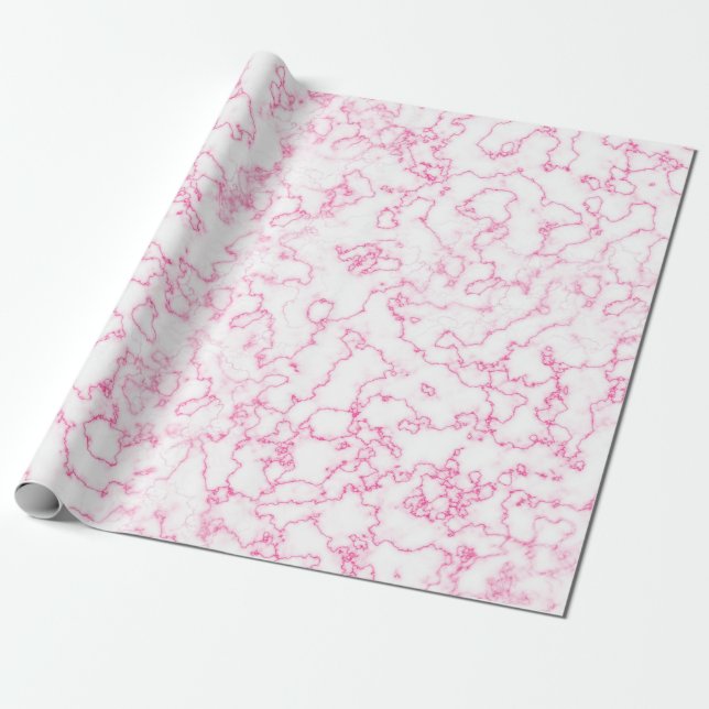 Papel De Regalo Patrón de mármol rosa (Desenrollado)