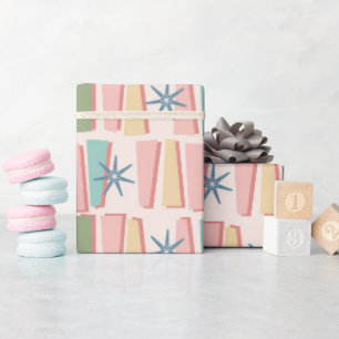 Papel De Regalo Patrón de mediados de siglo