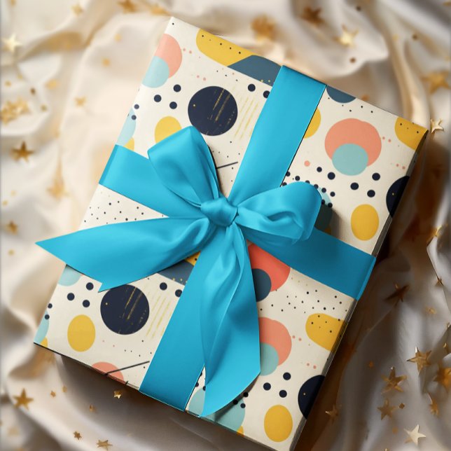 Papel De Regalo Patrón De Mediados Del Siglo. Formas abstractas co (Subido por el creador)