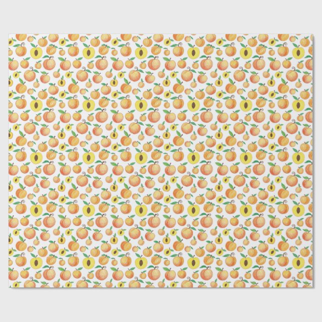 Papel De Regalo patrón de melocotón (Superficie plana)