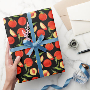 Papel De Regalo Patrón de melocotón de verano dulce Kawaii