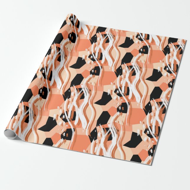 Papel De Regalo Patrón de moda abstracto sin inconvenientes con du (Desenrollado)