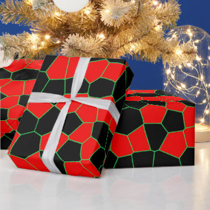 Papel De Regalo Patrón de moda de Guay verde rojo
