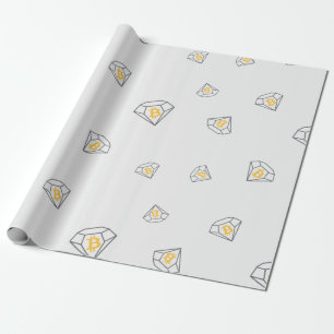 Papel De Regalo Patrón de moneda de monedas de Bitcoin Diamond Cry