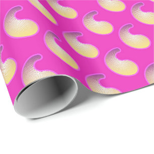 Papel De Regalo Patrón de mora y cachemira dorada