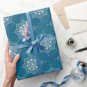 Papel De Regalo Patrón de mosaico de azules portugués marroquí