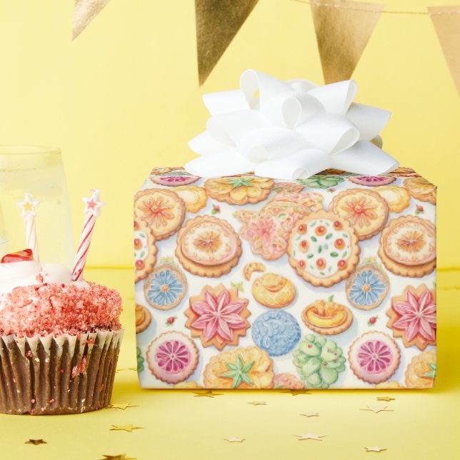 Papel De Regalo Patrón de mosaico de fiesta de cookie (Fiesta de cumpleaños )