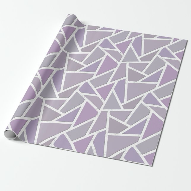 Papel De Regalo Patrón de mosaico de lavanda (Desenrollado)