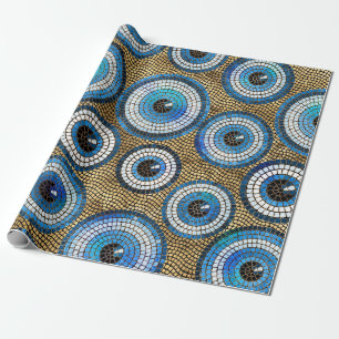 Papel De Regalo Patrón de mosaico de ojos malvados