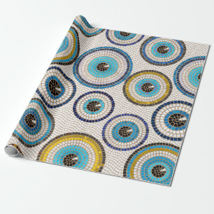 Papel De Regalo Patrón de mosaico de ojos malvados