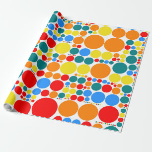 Papel De Regalo Patrón de mosaico de punto de polka retro