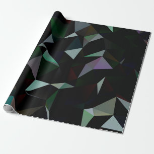 Papel De Regalo Patrón de mosaico del triángulo negro oscuro. Geom