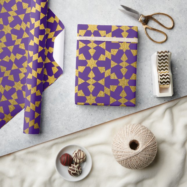 Papel De Regalo Patrón de mosaico geométrico étnico marroquí (Artesanía)