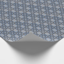 Patrón de mosaico marroquí geométrico azul y gris