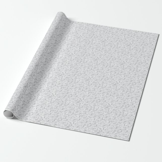 Papel De Regalo Patrón de mosaicos grises (Desenrollado)