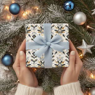 Papel De Regalo Patrón de Motif de Navidades Elegantes con Acc de 