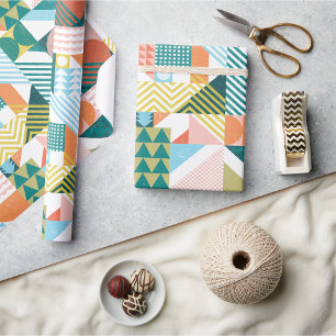 Papel De Regalo Patrón de mundo con formas