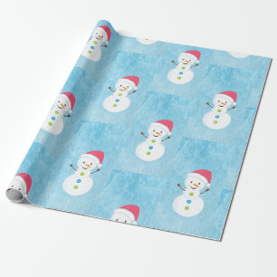 Papel De Regalo Patrón de muñeco de nieve navideño Navidad