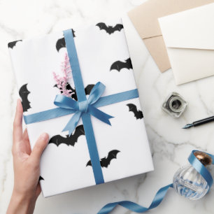 Papel De Regalo Patrón de murciélago de Halloween espeluznante