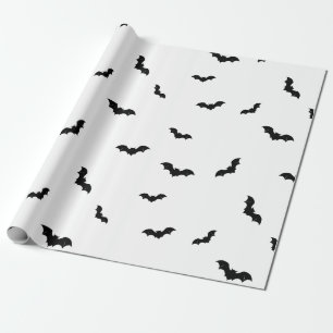 Papel De Regalo Patrón de murciélago de Halloween espeluznante