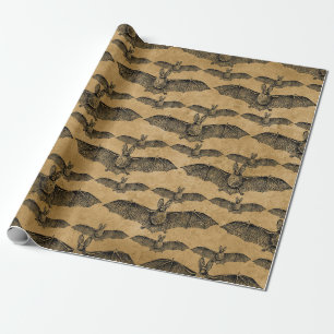 Papel De Regalo Patrón de murciélagos vintage