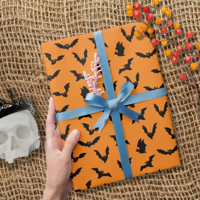 Papel De Regalo Patrón de murciélagos voladores Cute Halloween (Subido por el creador)