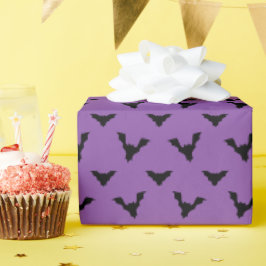 Papel De Regalo patrón de murciélagos voladores púrpura